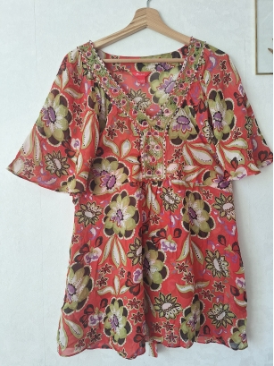 Jedwabna bluzka tunika Monsoon XL - XXL
