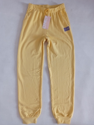 Żółte dresowe spodnie dla dziewczynki