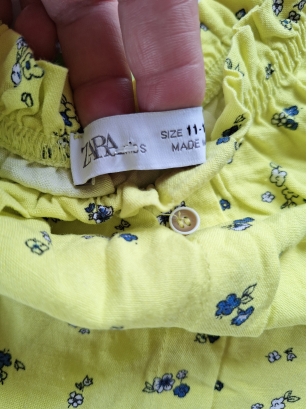 Żółta bluzka 152 Zara