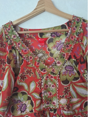 Jedwabna bluzka tunika Monsoon XL - XXL
