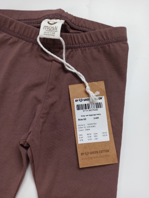 winogronowe jednokolorowe legginsy dla niemowlaka