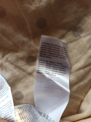 Beżowa sukienka w groszki