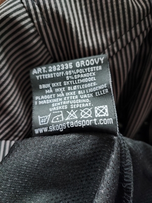 Płaszczyk Skogstad 34 XS/36 S brązowy prążki kaptur stójka 